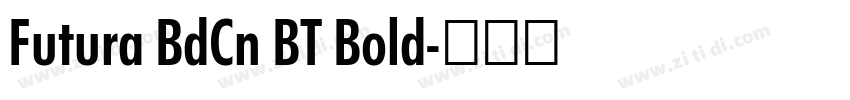Futura BdCn BT Bold字体转换